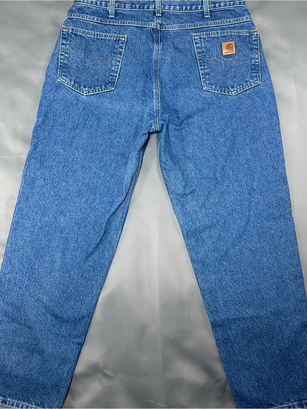 Carhartt Classic Blue Men's Denim Jeans Relax Fit Medium Wash 38x30